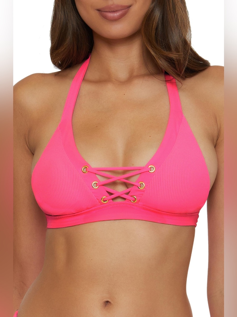 BECCA Modern Edge Lace up Halter